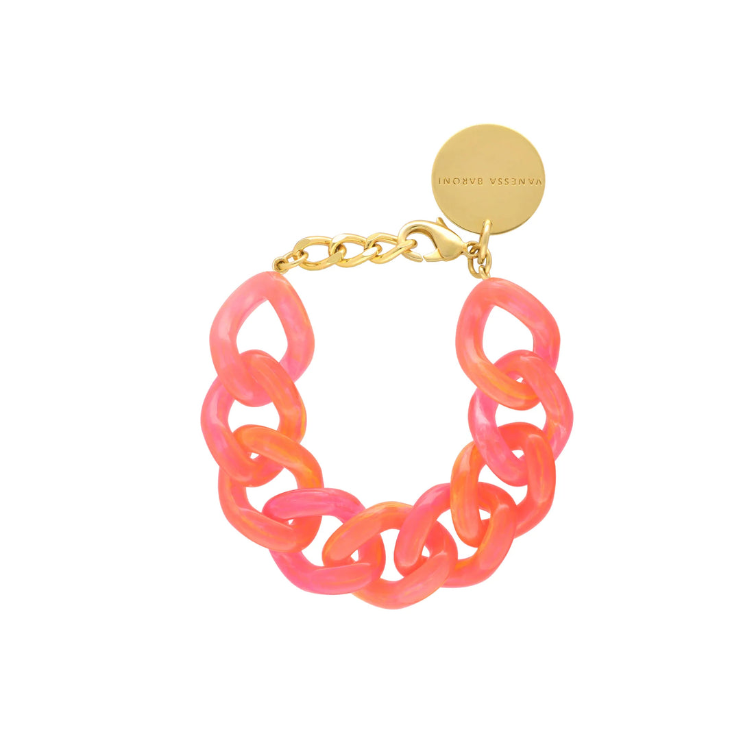 VANESSA BARONI - Armband &quot;Flat Chain&quot; Campari Orange