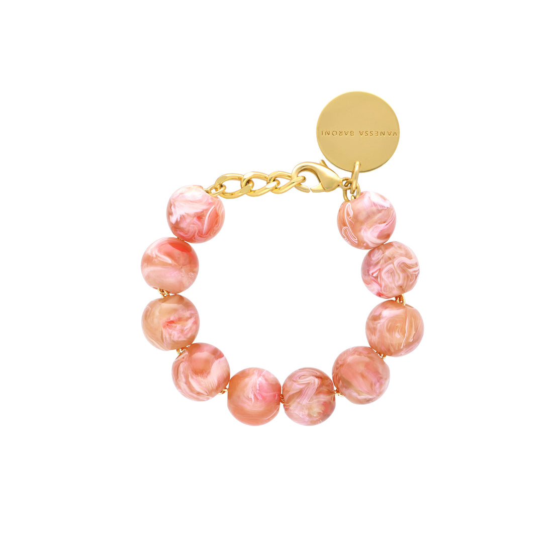VANESSA BARONI - Armband &quot;Beads&quot; Peach Marble