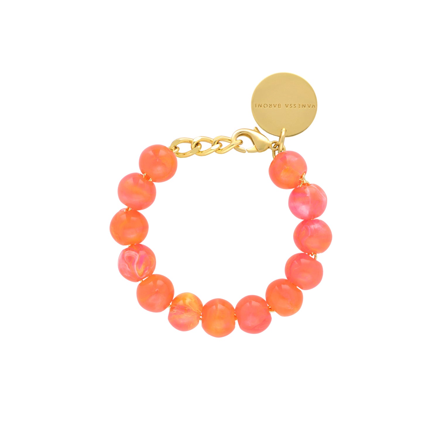 VANESSA BARONI - Armband &quot;Mini Beads&quot; Campari Orange