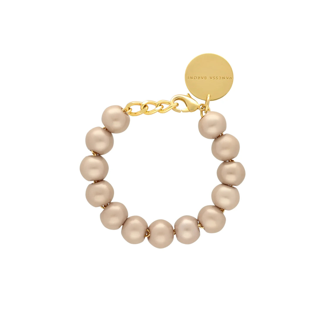 VANESSA BARONI - Armband &quot;Mini Beads&quot; Champagner Pearl