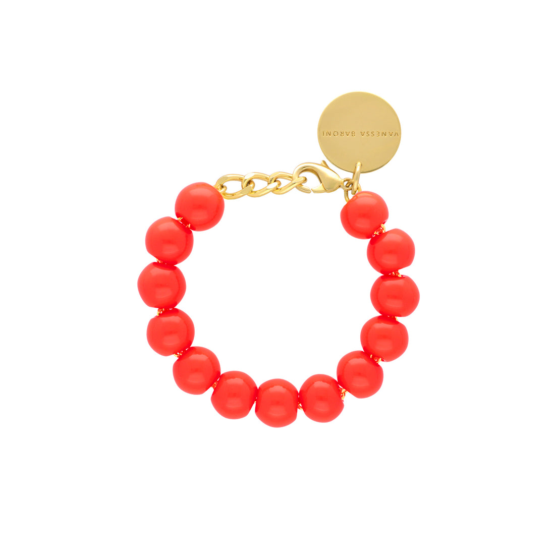 VANESSA BARONI - Armband &quot;Mini Beads&quot; Neon Coral