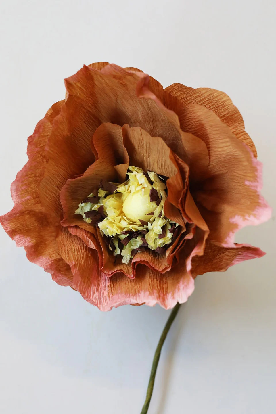 STUDIO ABOUT - PAPER FLOWER, ICE POPPY, DARK OCHRE