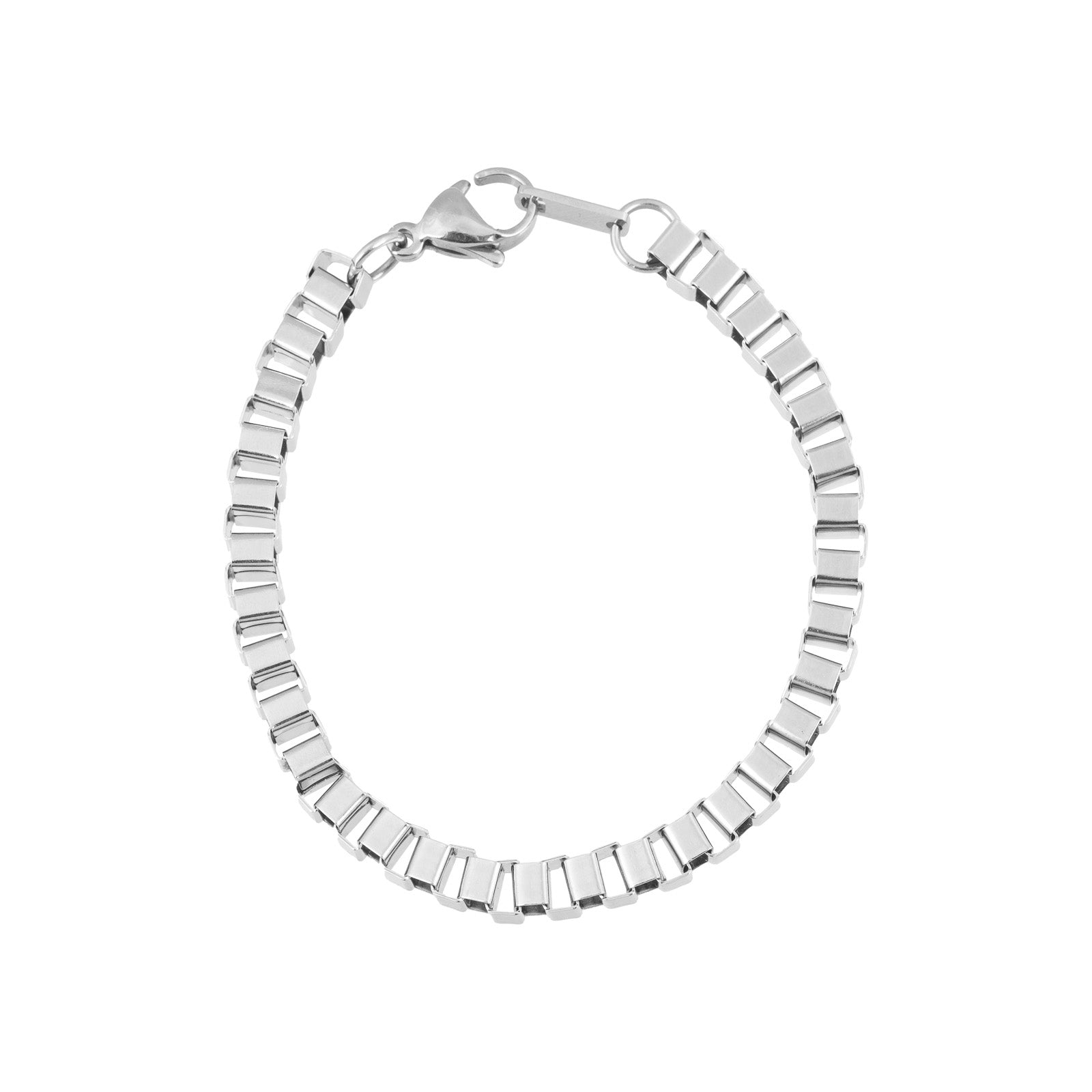 BANDHU - Armband &quot;Box Chain&quot; Silber B6