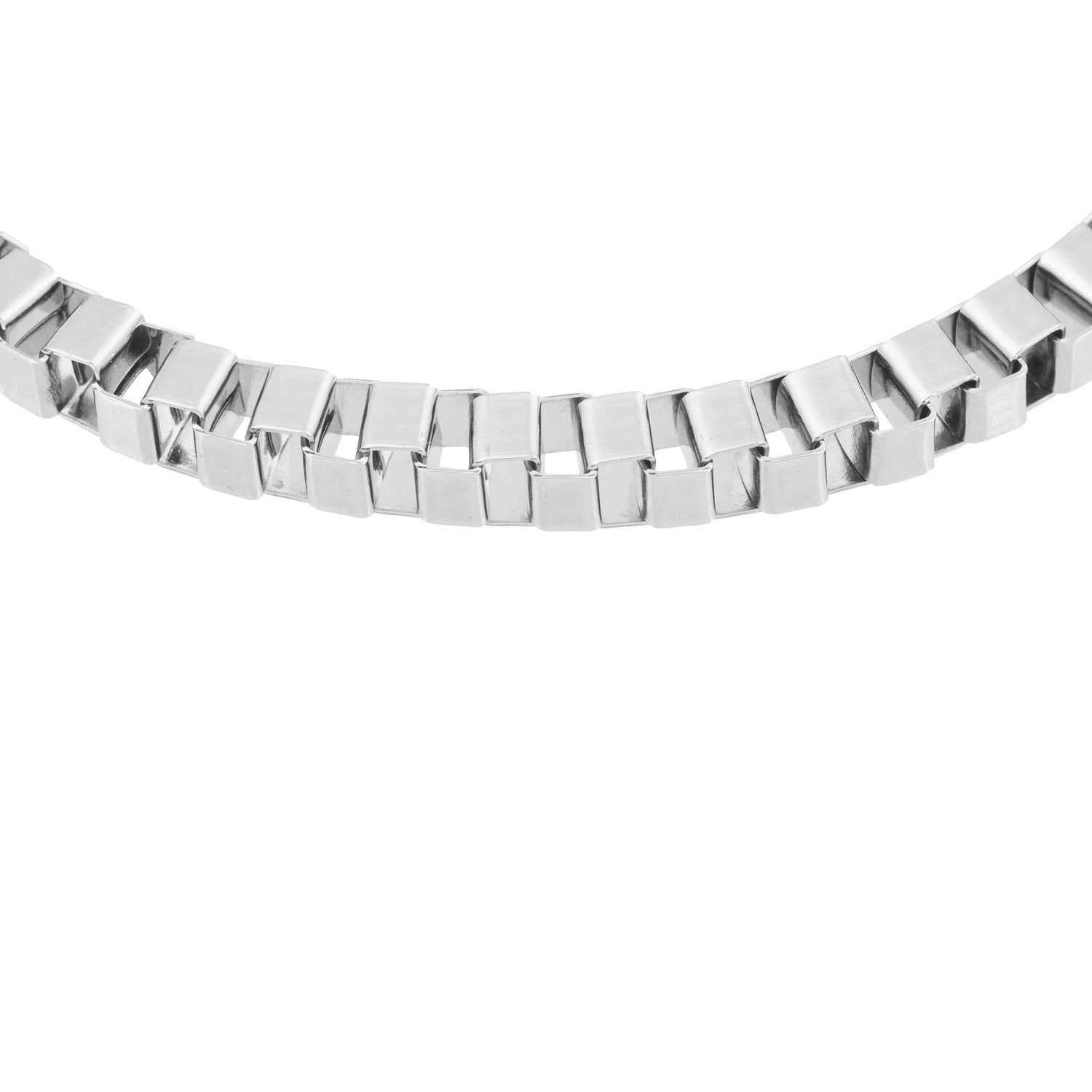 BANDHU - Armband &quot;Box Chain&quot; Silber B6