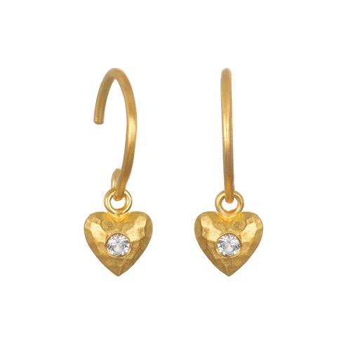 SATYA - Ohrringe Boundless Love Mini Heart Hoop, vergoldet