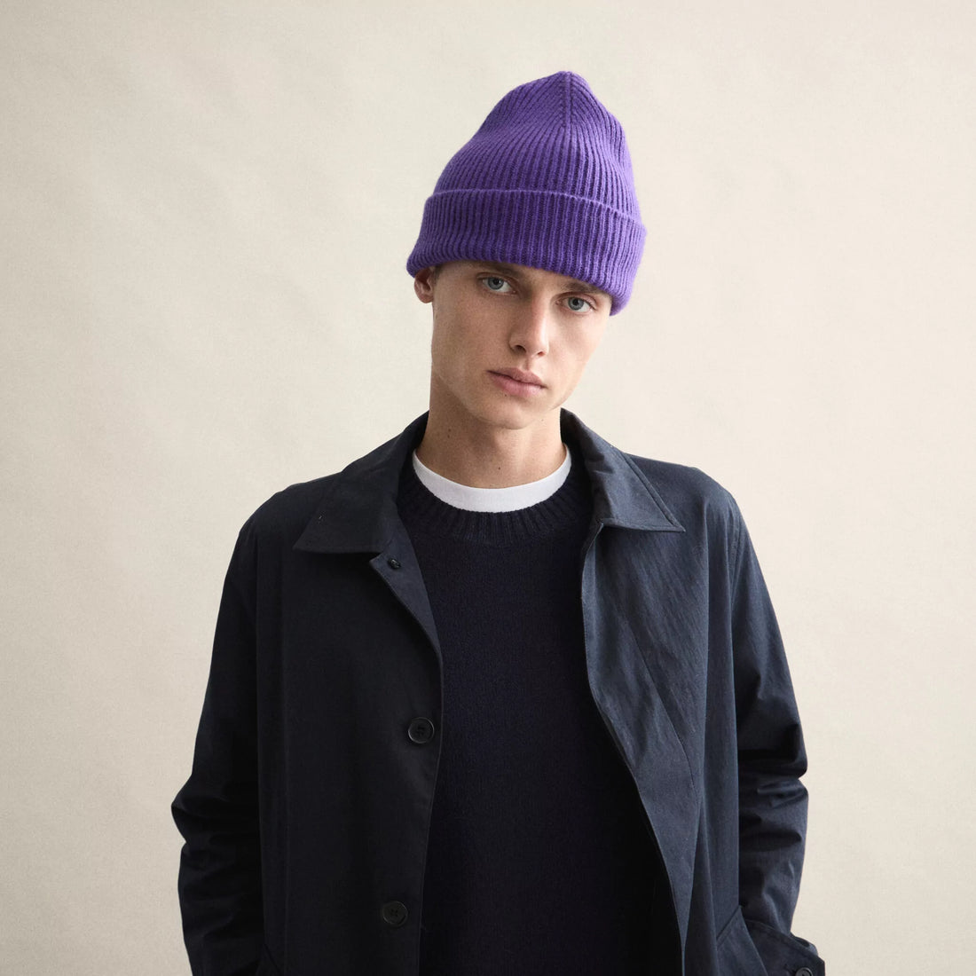 Le Bonnet - Strickmütze &quot;Beanie&quot; Grape