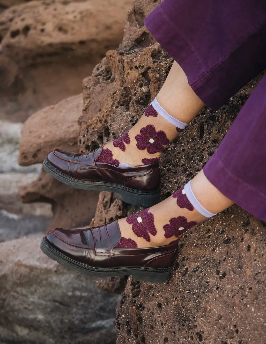 St Eustache - Socken, 91DCHMURVI3638, Murano Violette 36-38
