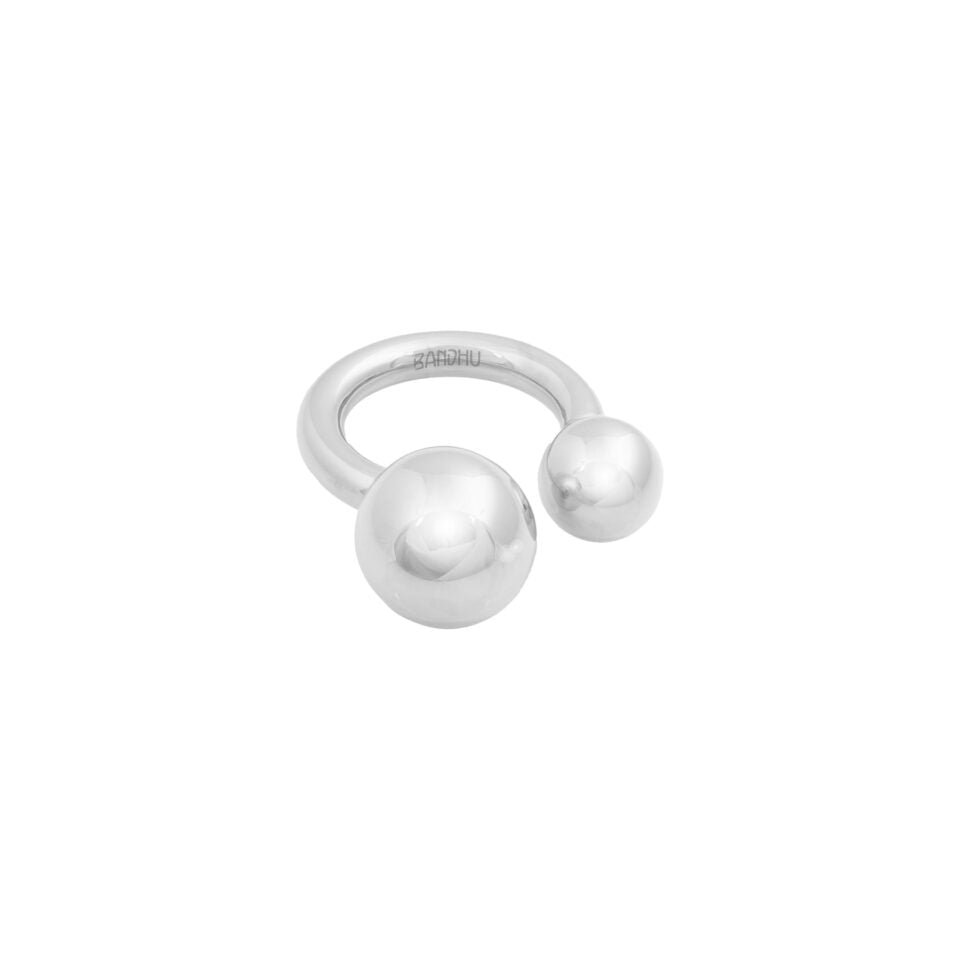 BANDHU - Ring &quot;Dot Duo&quot; Silber D8