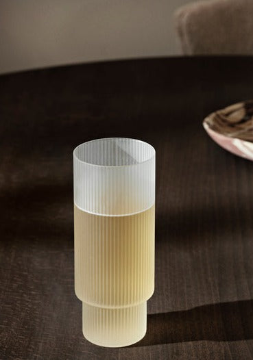 FERM LIVING - Ripple Long Drink Gläser - 4er Set - Frosted