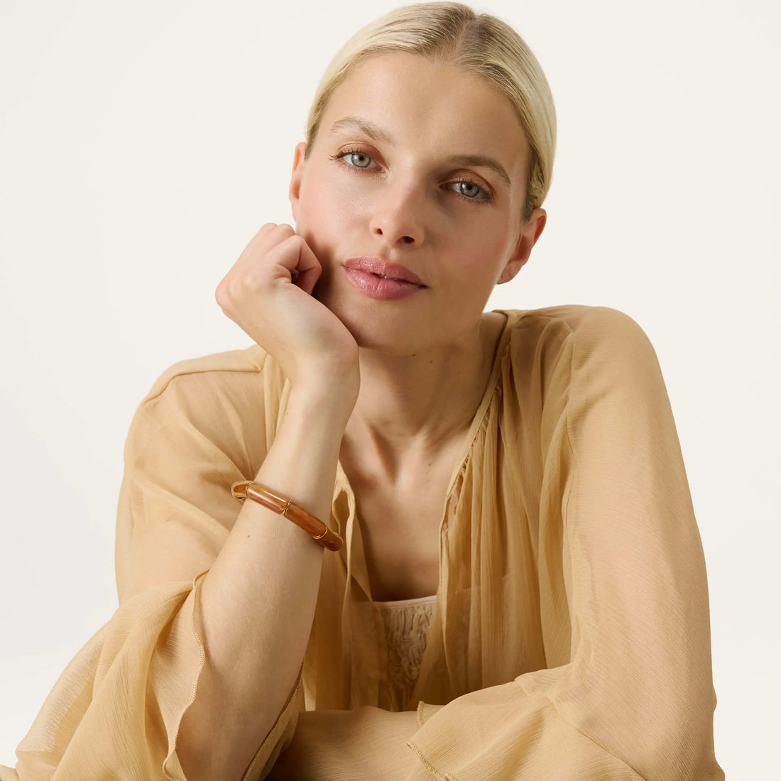 Vanessa Baroni - Flex Bracelet, VB2505COM, Cognac marble