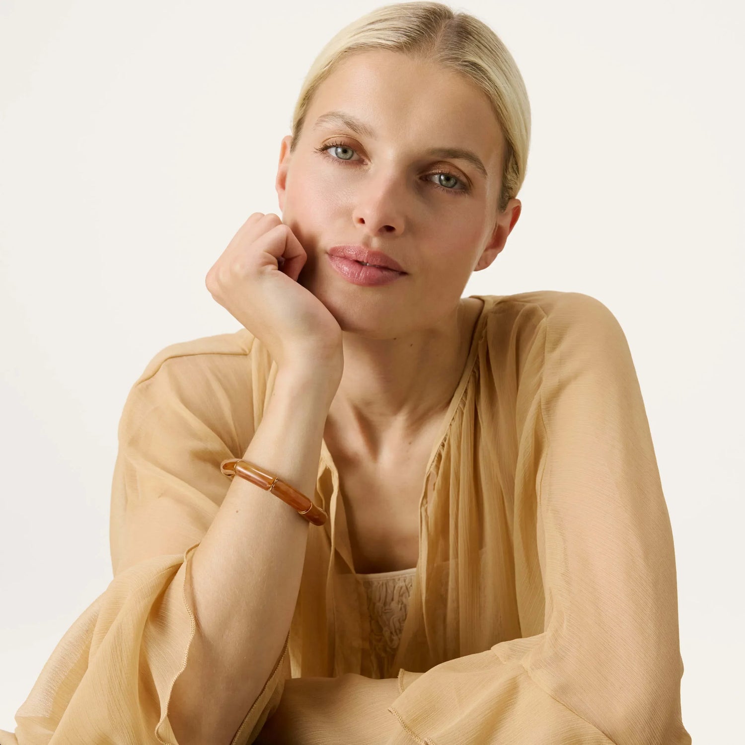 Vanessa Baroni - Flex Bracelet, VB2505COM, Cognac marble