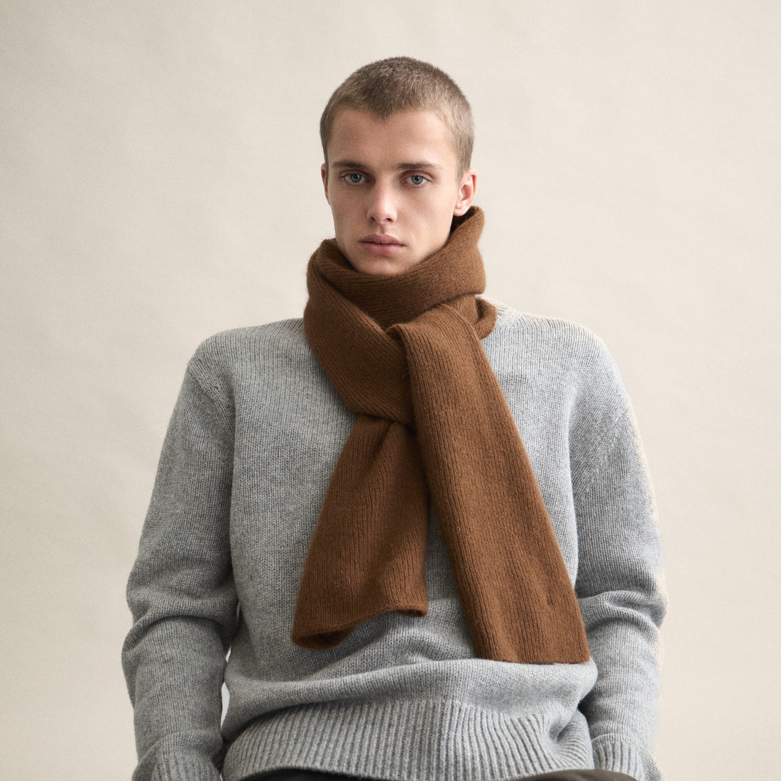 LE BONNET - Strickschal Walnut