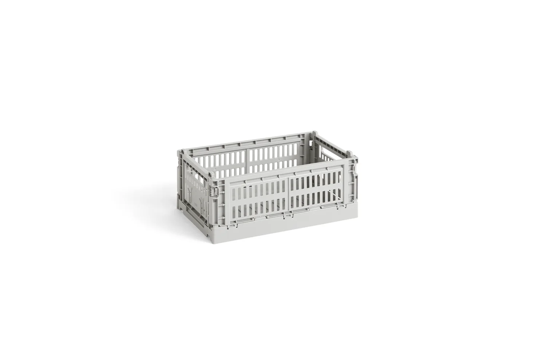 HAY - 2er Set Stapelkiste &quot;Colour Crate&quot; 8cm Light Grey