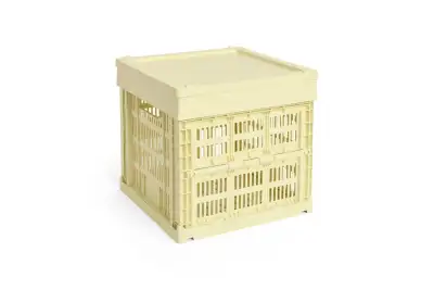 HAY - HAY Colour Crate Medium Square, Light yellow