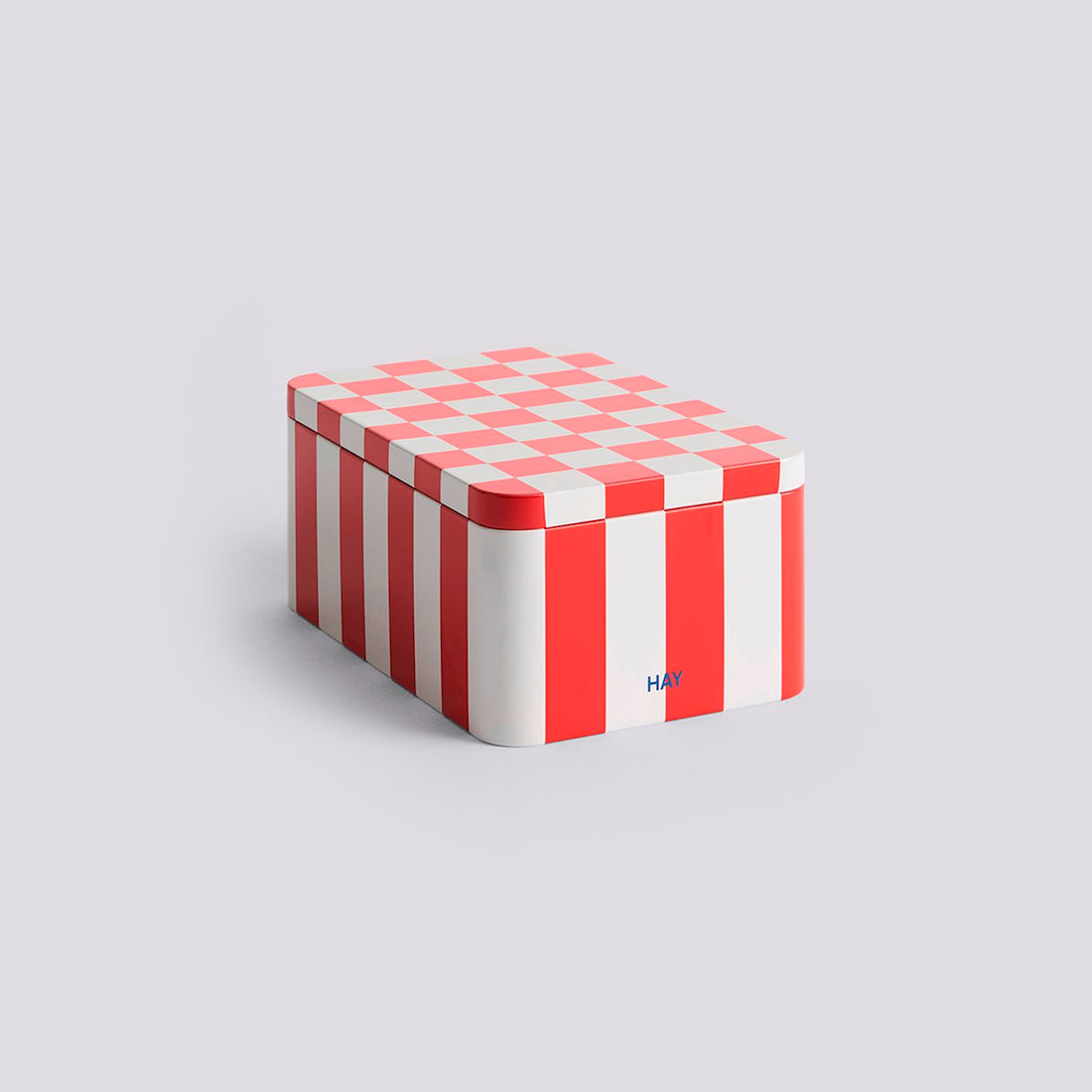 HAY - Tin Container Small, Red and off-white