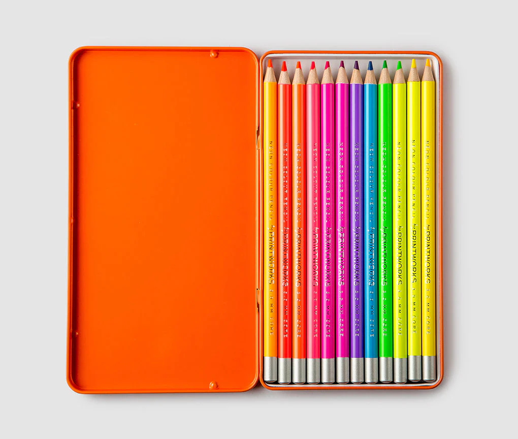 PRINTWORKS - 12 Colour pencils - Neon PW00127