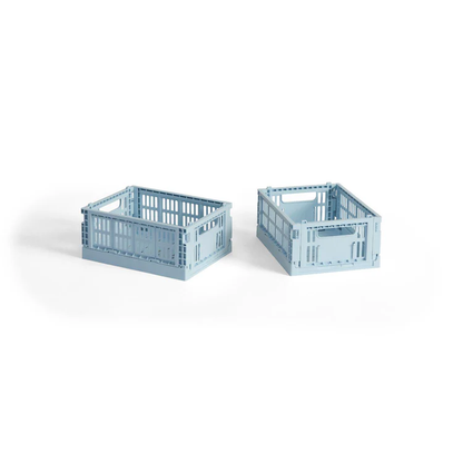 HAY - HAY Colour Crate Mini Set of 2, Soft blue