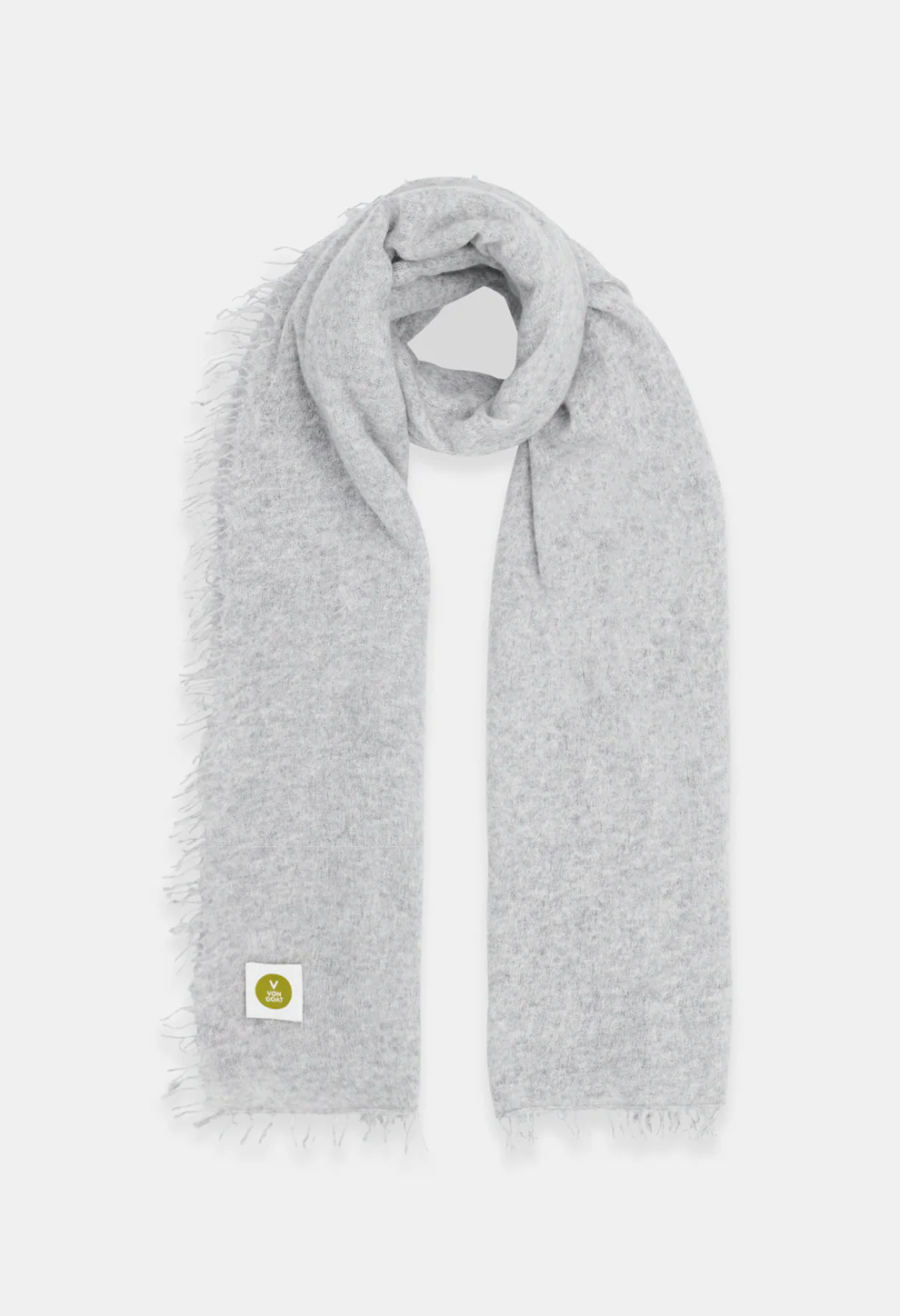 V Von Goat - SCARF MELANGE LIGHT GREY MEDIUM, SC-13-M5-M