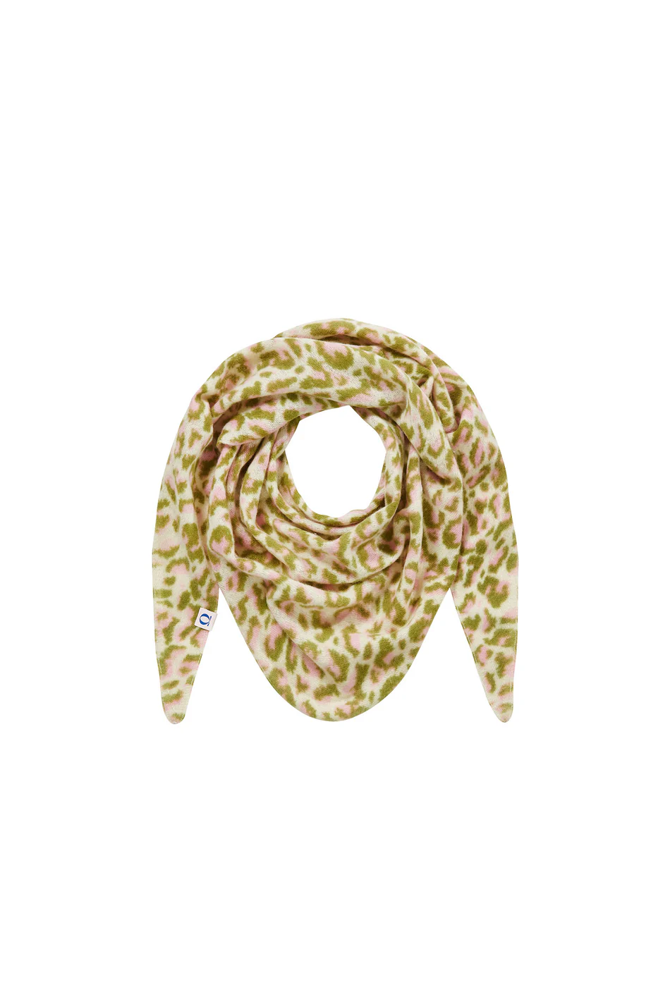 PUR SCHOEN - Tuch 3-Eck ADRIA leo rose grün, 30500/6314/OS