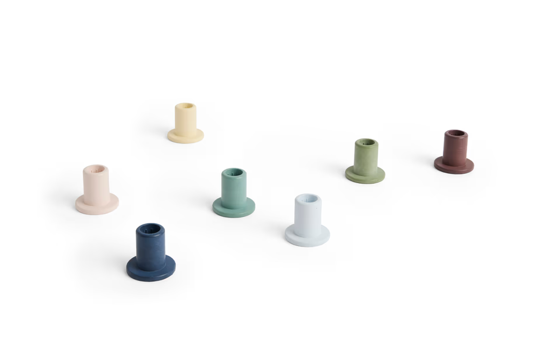 HAY - Kerzenhalter Concrete Blau