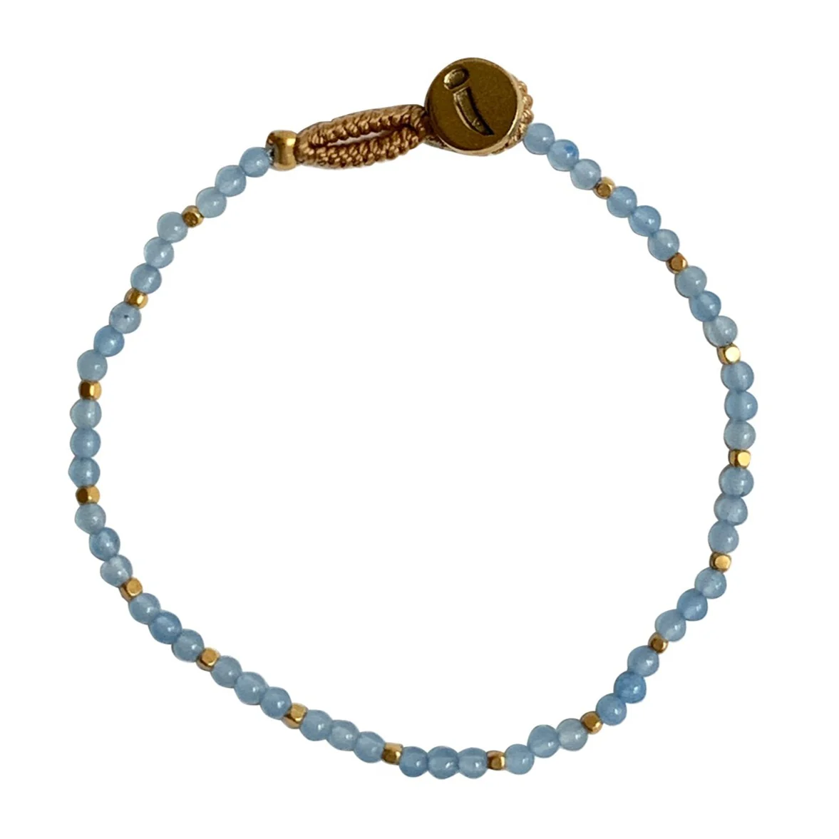 IBU - Armband &quot;Lulu Stone Dot&quot; AP21 Blue Chalcedony