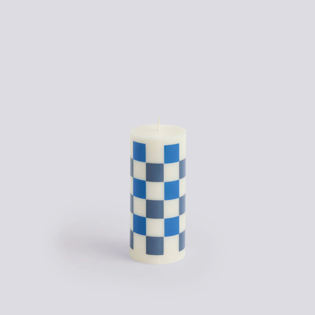 HAY - Column Kerze-Small-Off-white and blue