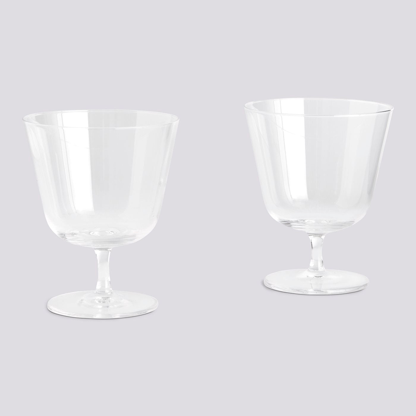 HAY - Curve Stem Glass Set of 2 Small, Clear