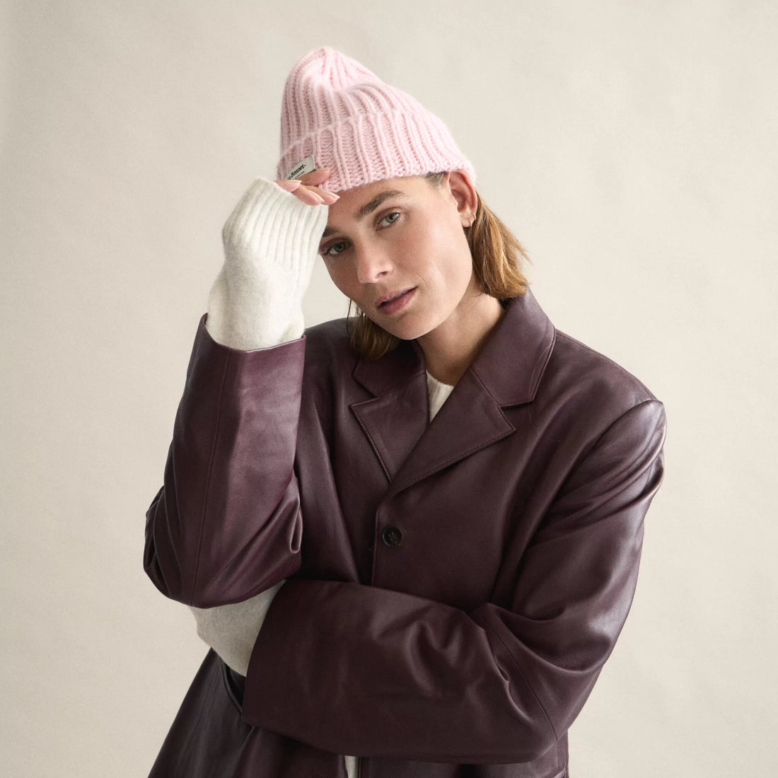 Le Bonnet - Strickmütze &quot;Logo&quot; Blush