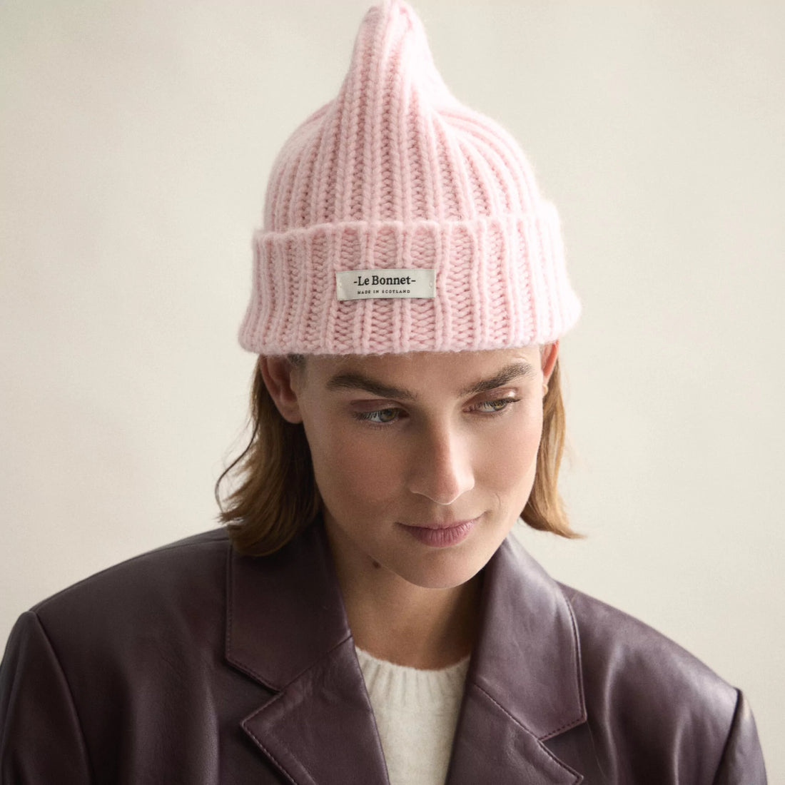 Le Bonnet - Strickmütze &quot;Logo&quot; Blush