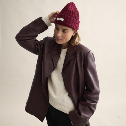 LE BONNET - Strickmütze &quot;Logo wine&quot;