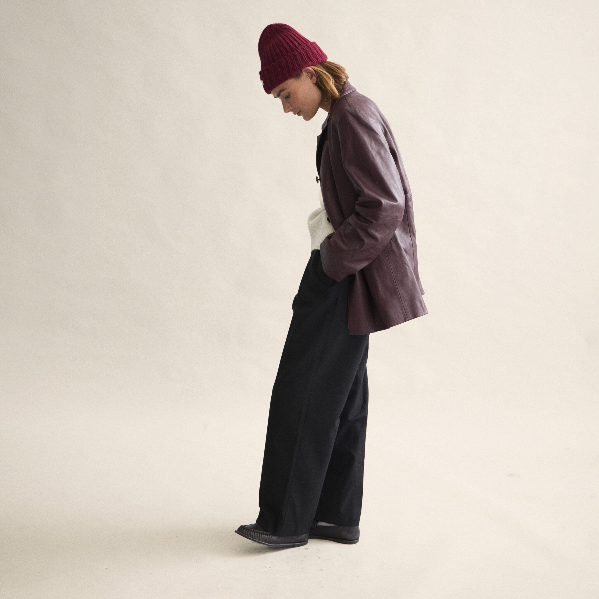 LE BONNET - Strickmütze &quot;Logo wine&quot;