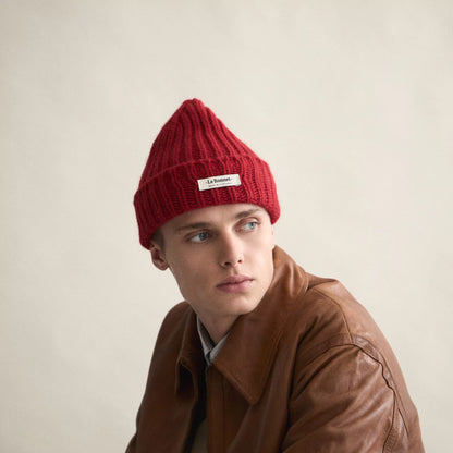 Le Bonnet - Strickmütze &quot;Logo&quot; Framboise