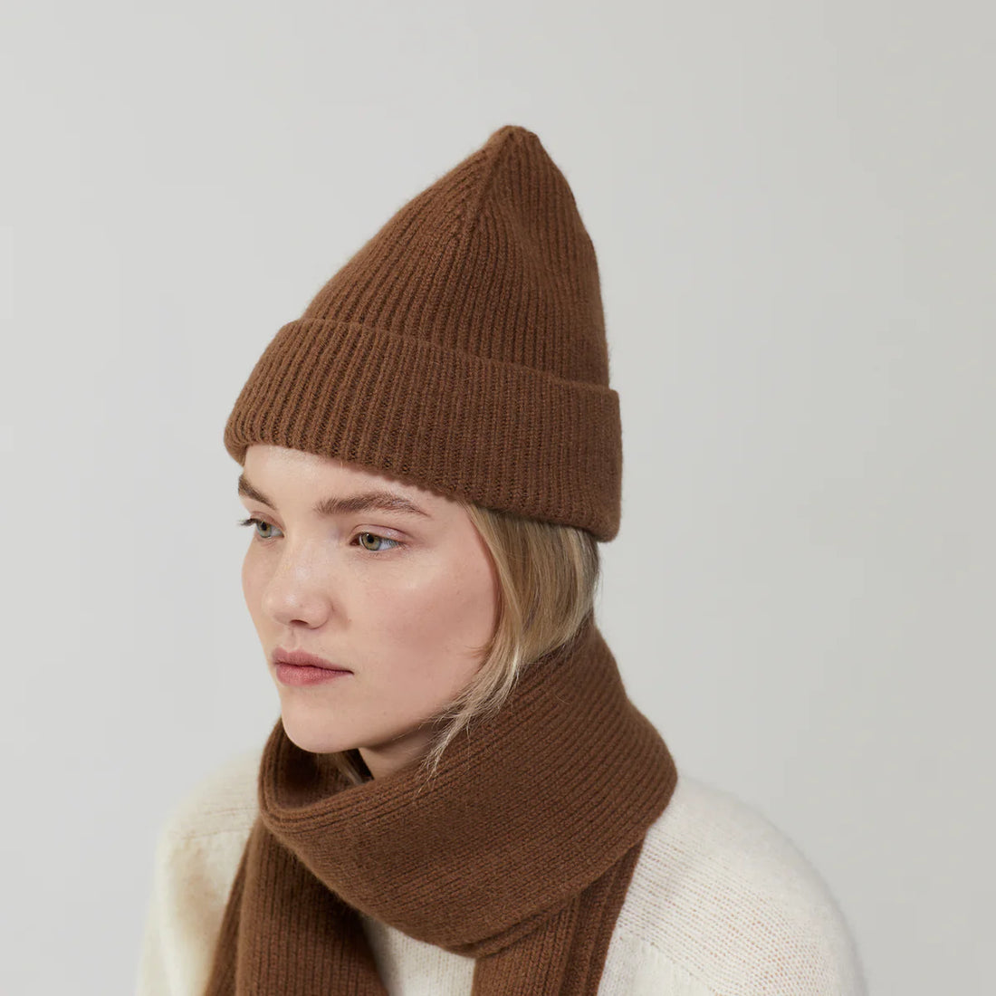 LE BONNET - Strickmütze &quot;Beanie&quot; Walnut