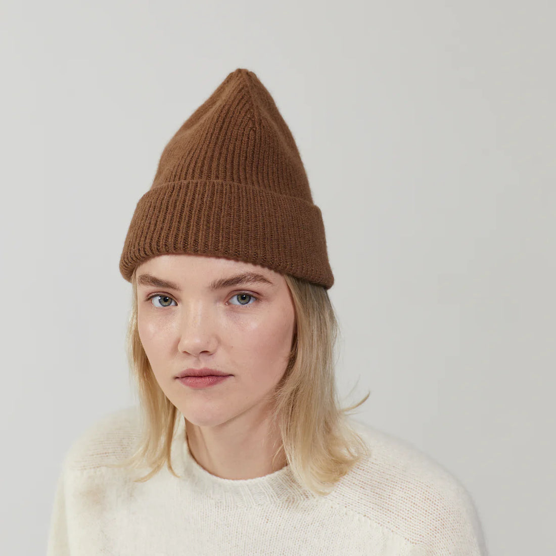 LE BONNET - Strickmütze &quot;Beanie&quot; Walnut