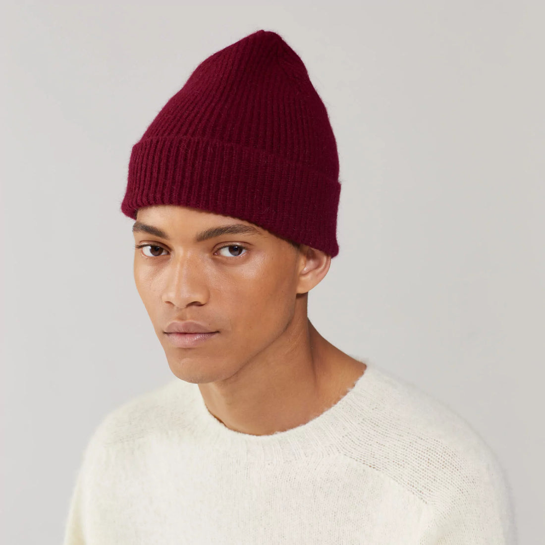 LE BONNET - Strickmütze &quot;Beanie&quot; Wine One Size
