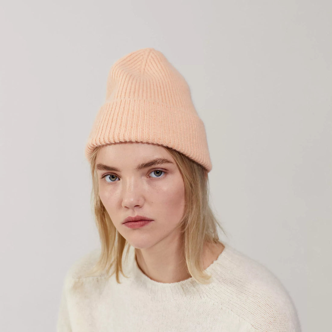 LE BONNET - Strickmütze "Beanie" Peach