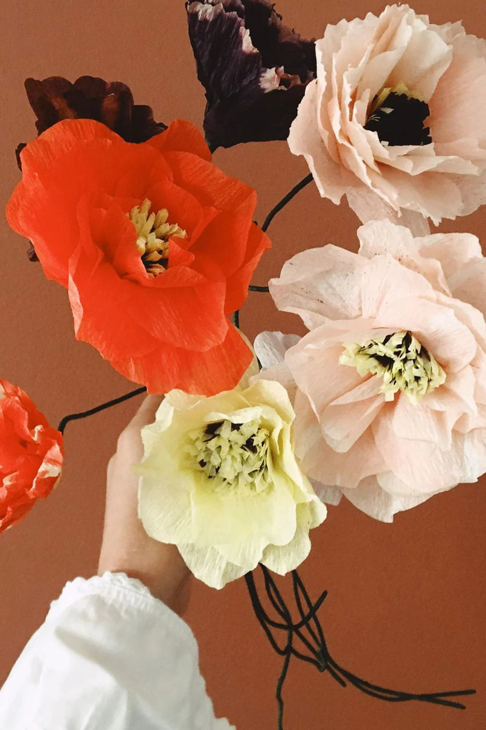 STUDIO ABOUT - PAPER FLOWER, POPPY, RED