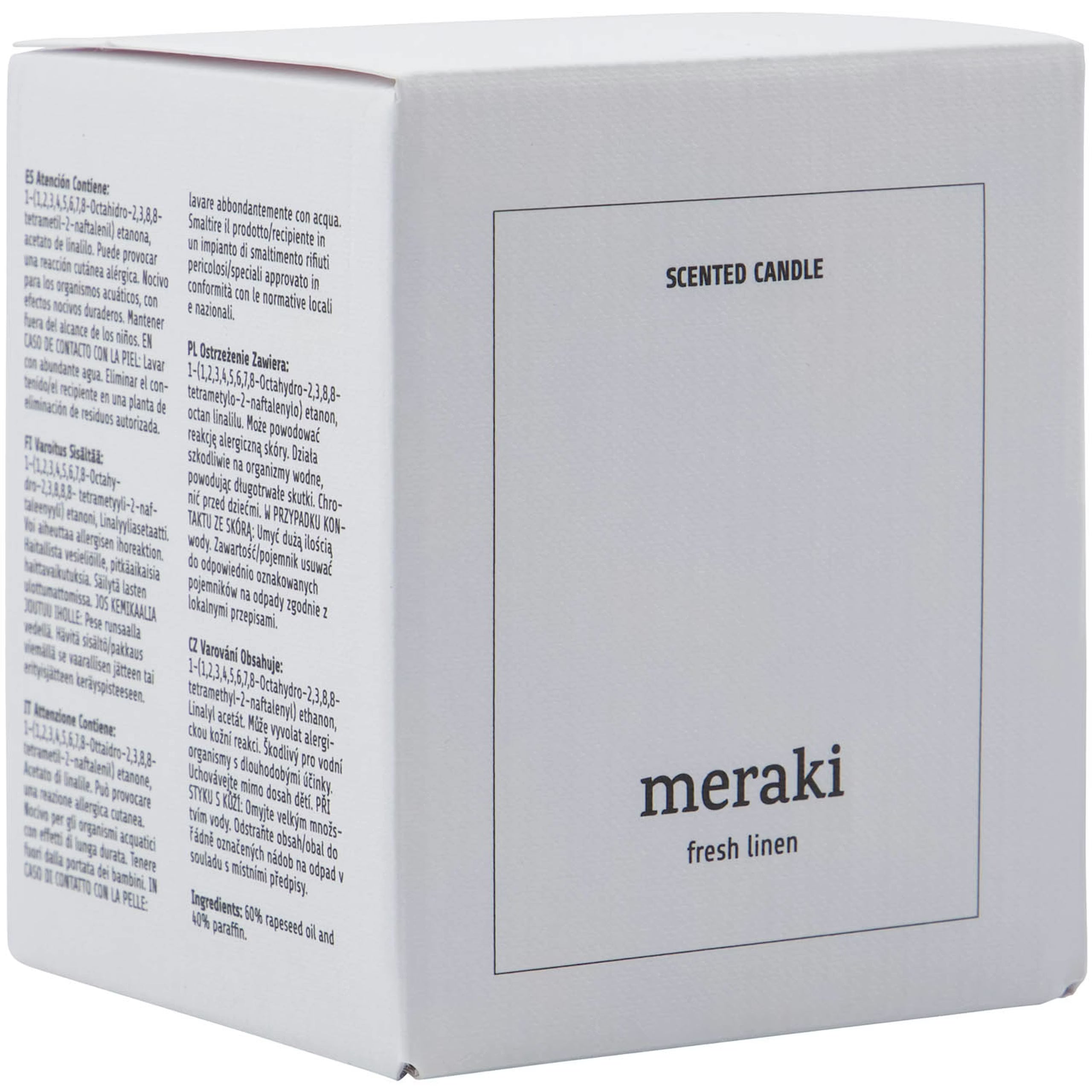 Meraki - Scented candle, Fresh linen