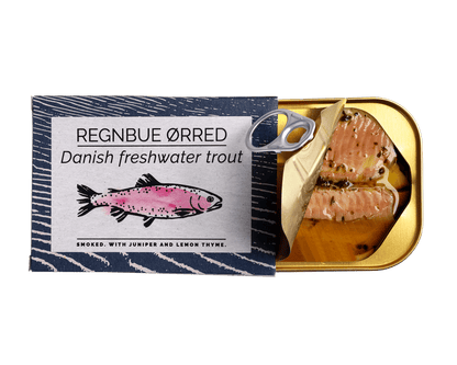 Fangst - Regenbogenforelle Regnbue, in organic oil