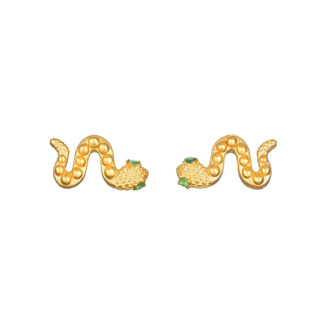 SATYA - Damen Ohrringe Snake Stud, vergoldet