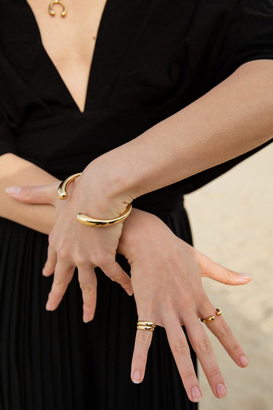 Bandhu - Melt Ring Gold Gr. 8