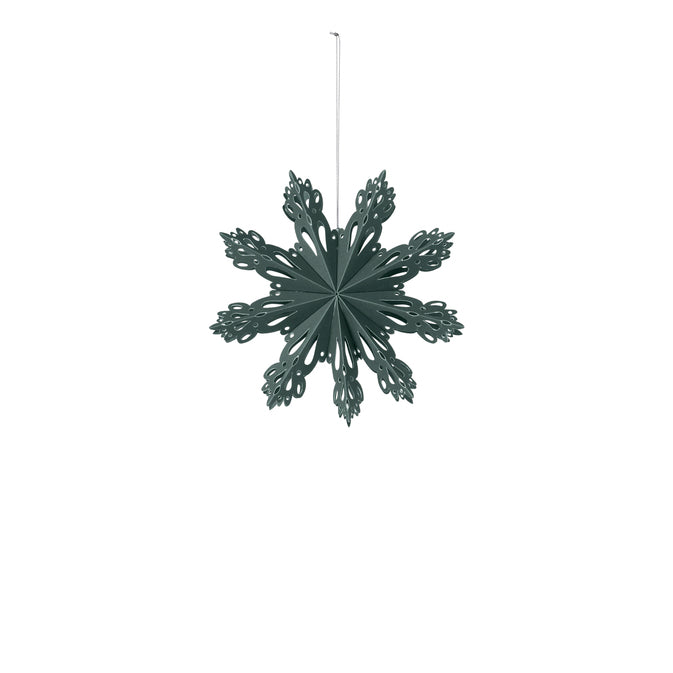BROSTE COPENHAGEN - Weihnachtsdeko &quot;Snowflake&quot; Papier Deep Forest S