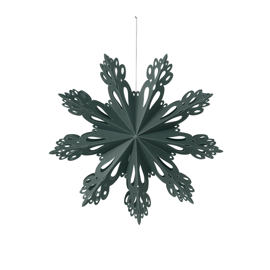 BROSTE COPENHAGEN - Weihnachtsdeko &quot;Snowflake&quot; Papier Deep Forest M