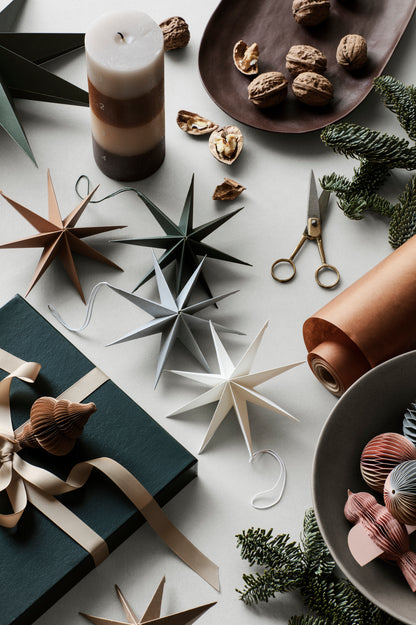 BROSTE COPENHAGEN - Weihnachtsdeko &quot;Star&quot; Papier Indian Tan S