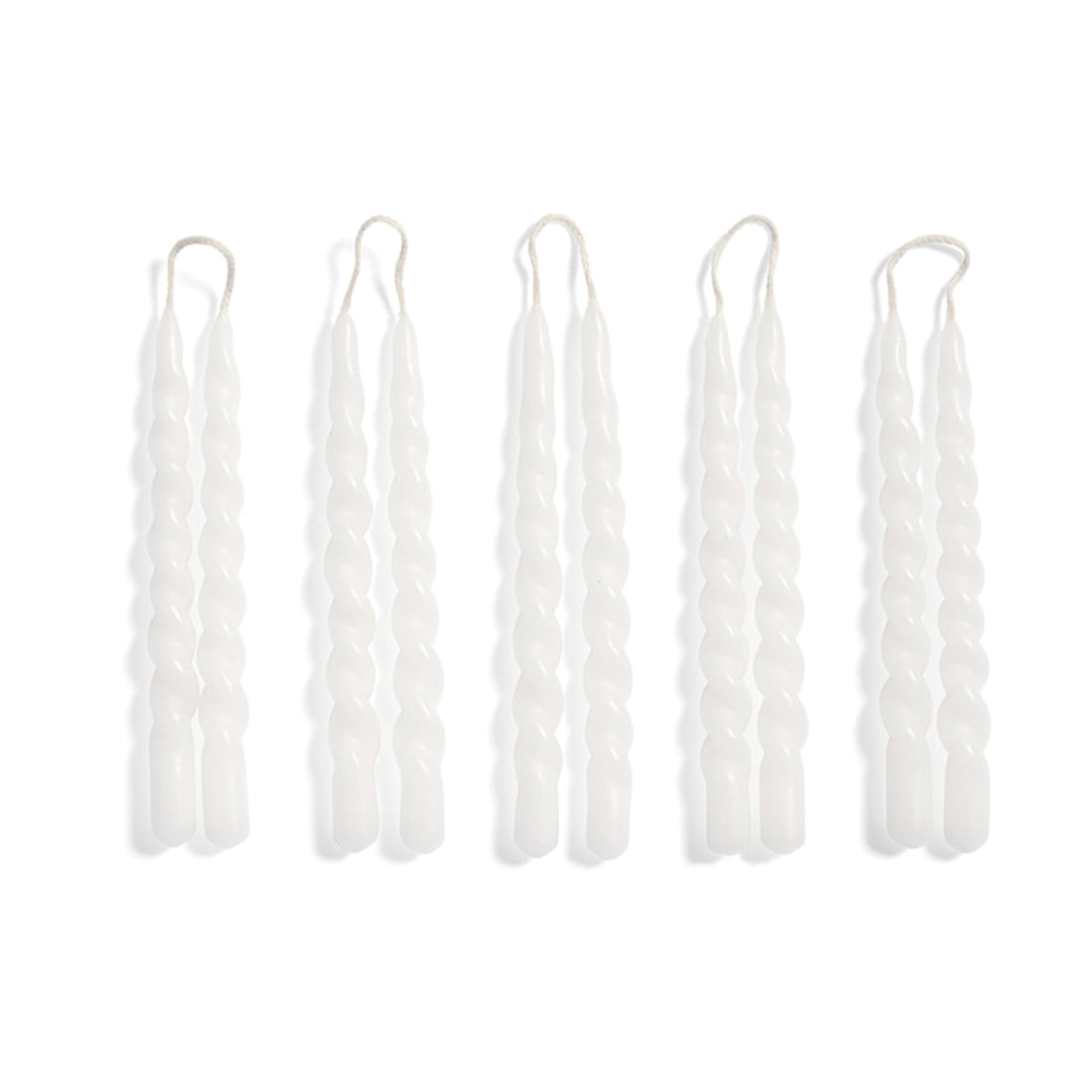 HAY - Kerzen &quot;Mini Swirl Candle&quot; White 10er Set -  - No59 Conceptstore Cologne