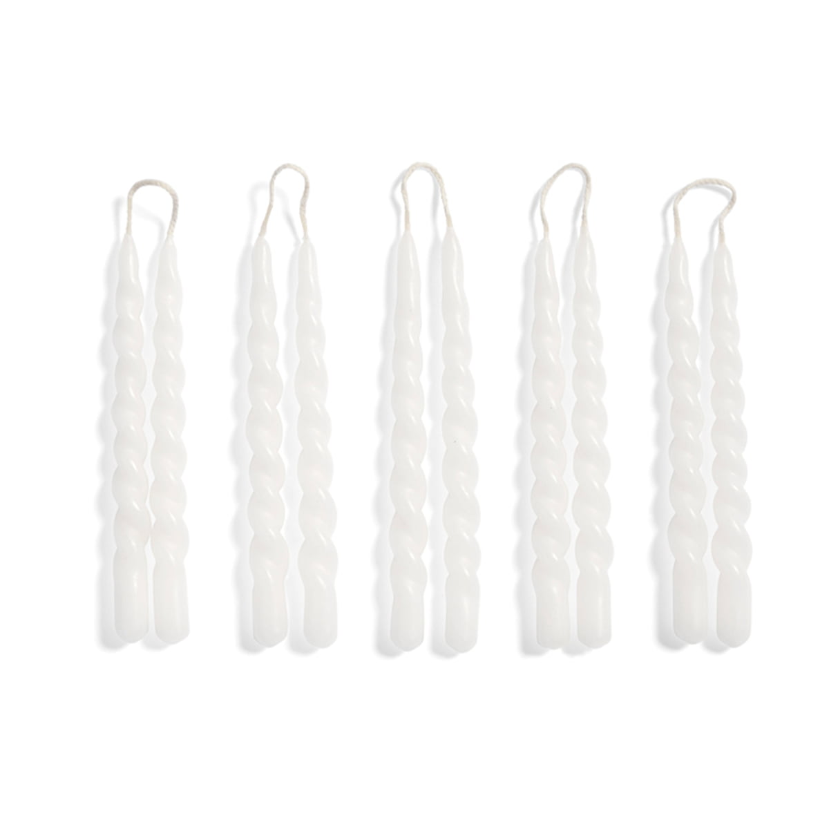 HAY - Kerzen &quot;Mini Swirl Candle&quot; White 10er Set -  - No59 Conceptstore Cologne