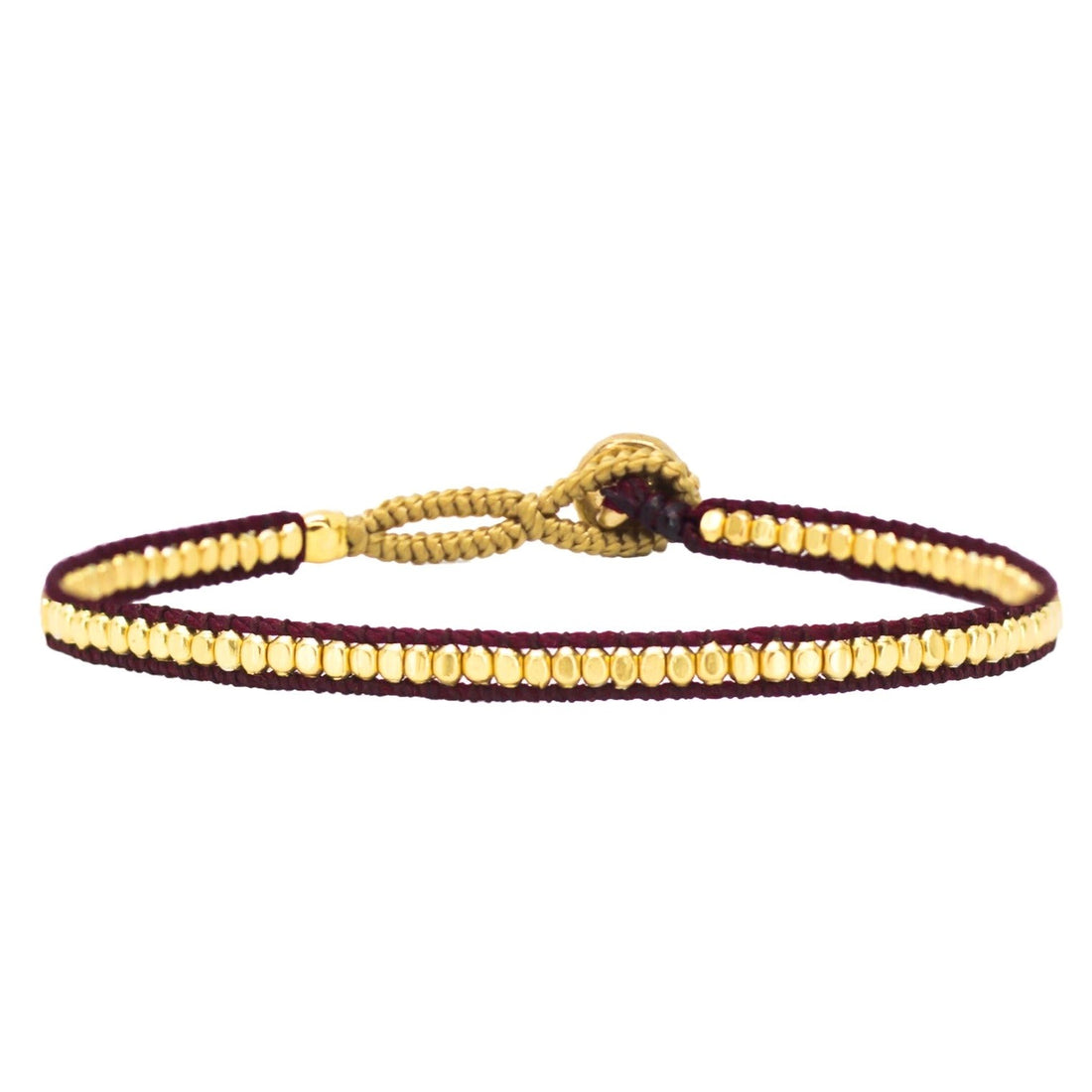 IBU JEWELS - Damen Armband "Jill Gold" DR15 Red Wine
