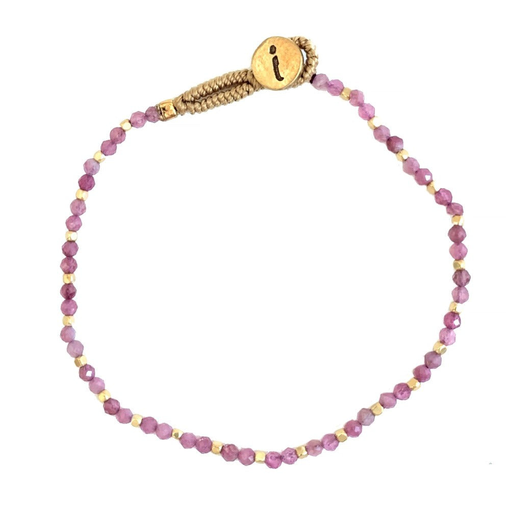 IBU JEWELS - Damen Armband &quot;Lulu Stone Dot&quot; Pink Tourmalin -  - No59 Conceptstore Cologne