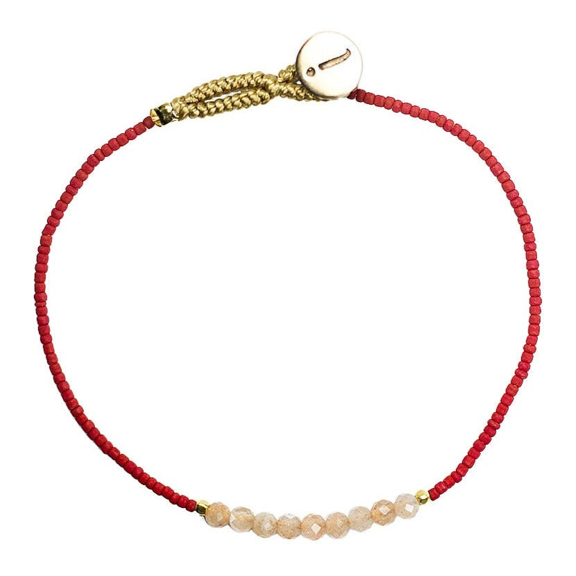 IBU JEWELS - Damen Armband &quot;Lulu 9 Stone&quot; DV15 Red Wine