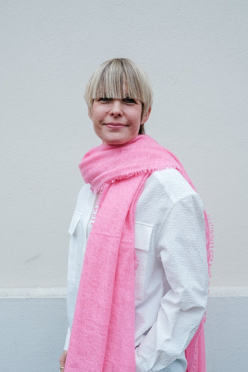 PUR SCHOEN - Kaschmirschal "247-4086" Flamingo